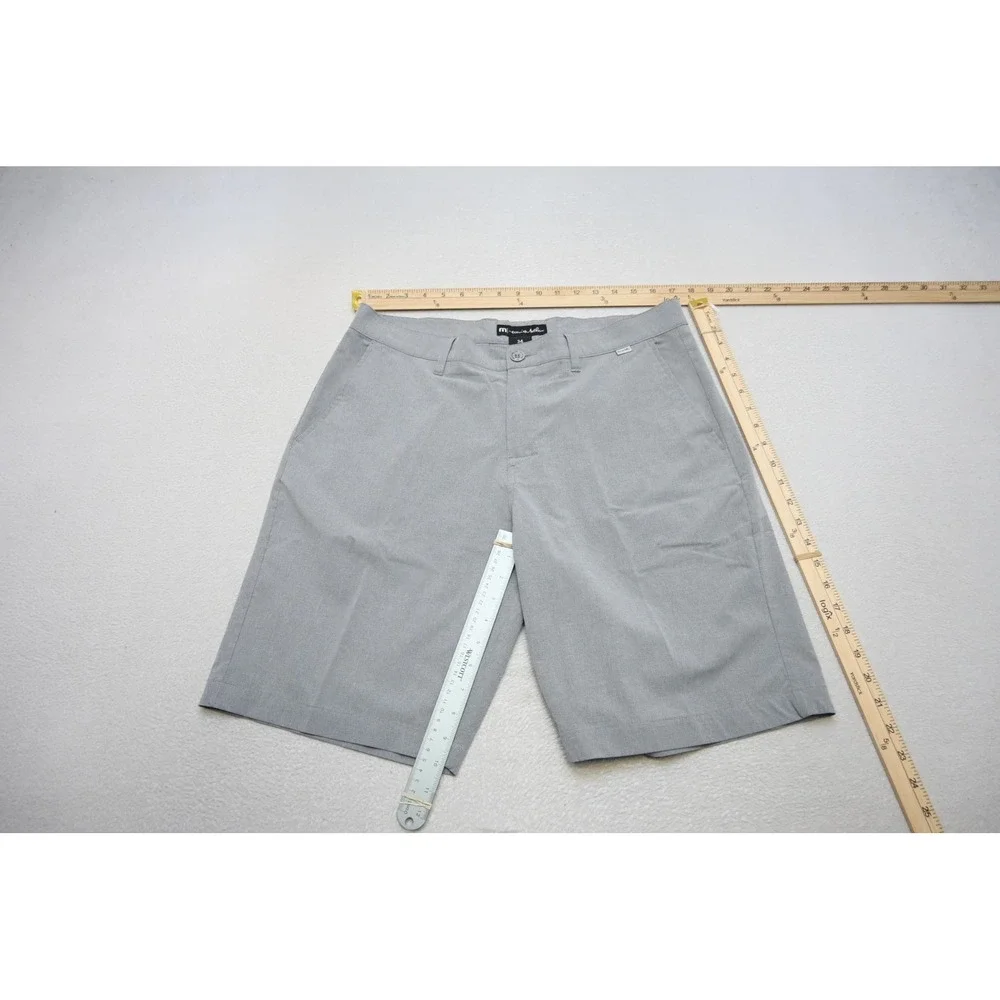 TravisMathew‎ Golf Shorts Mens 34 Grey Stretch Performance Flat Front Athletic